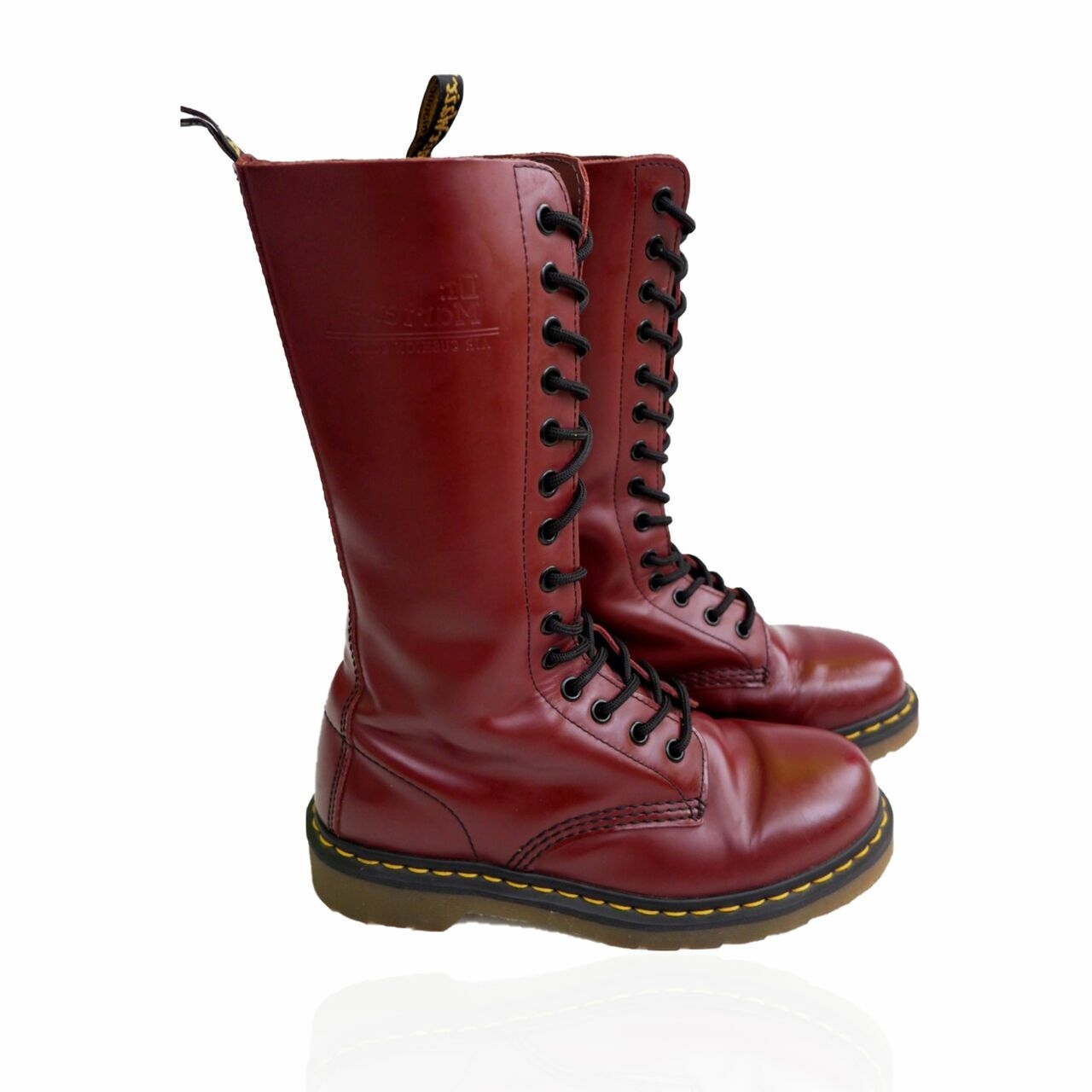 Dr. Martens Red Plaid Boots