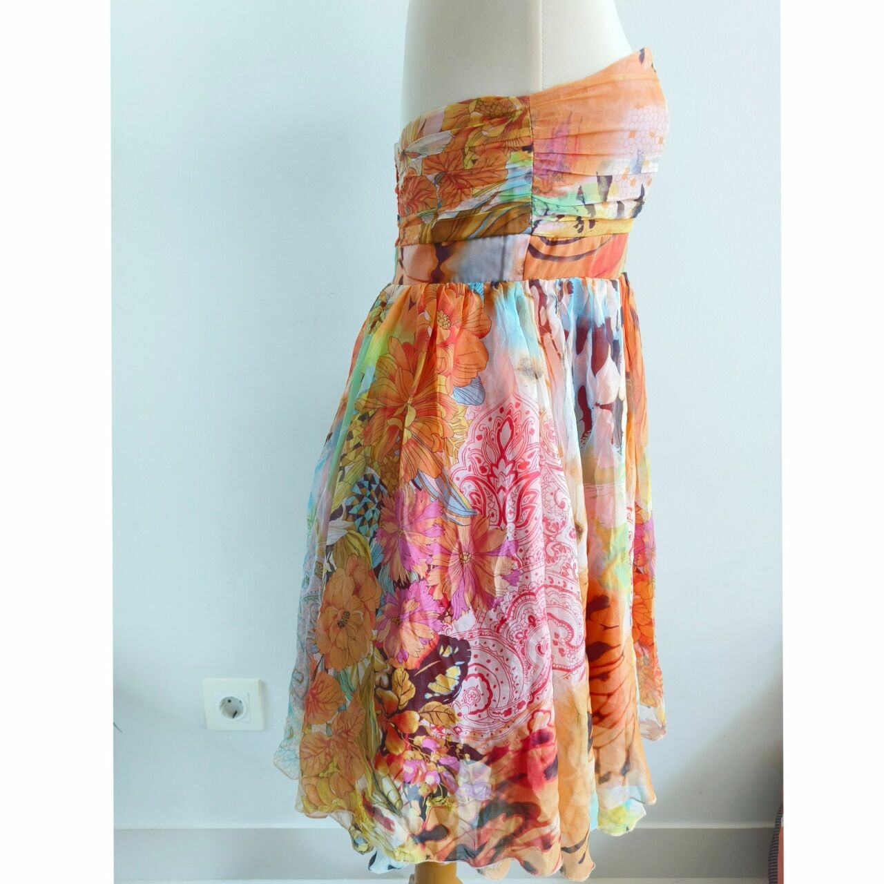 Dotti Multicolour Floral Tube Mini Dress