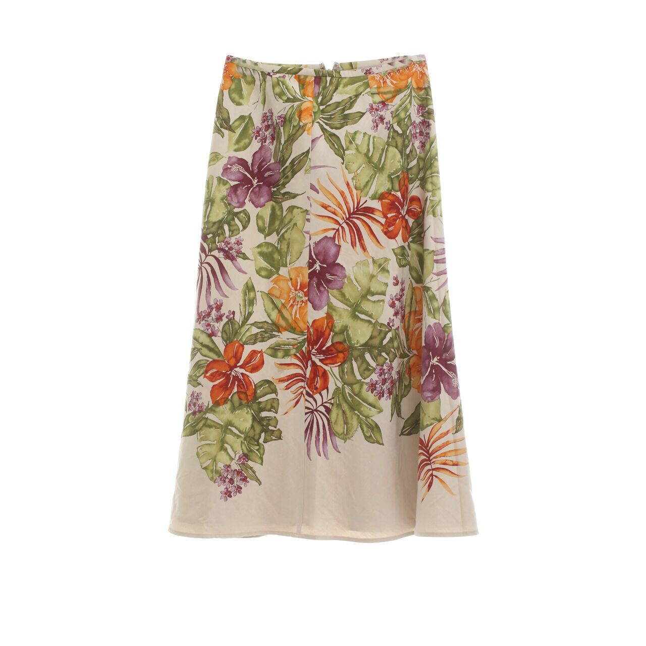 Talbots Multi Floral Midi Skirt