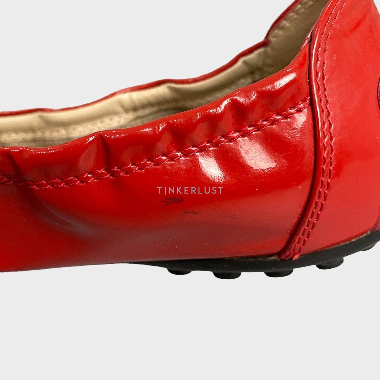 Tod's Red Buckle Flats