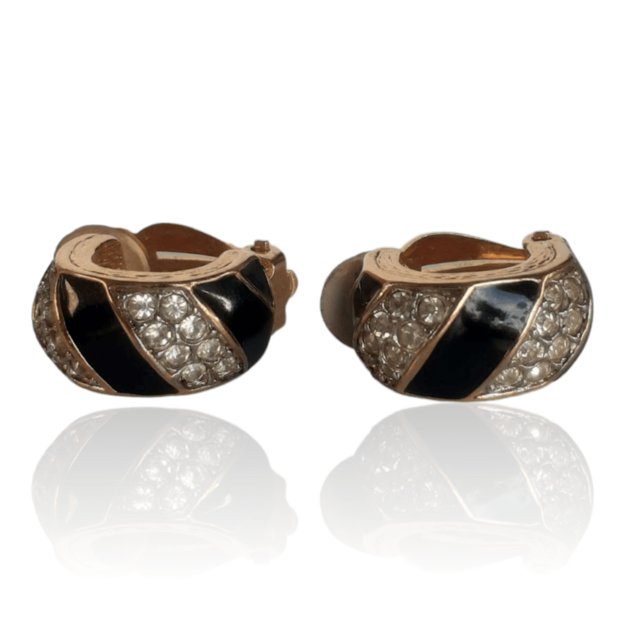 Nina Ricci Gold & Black Earrings
