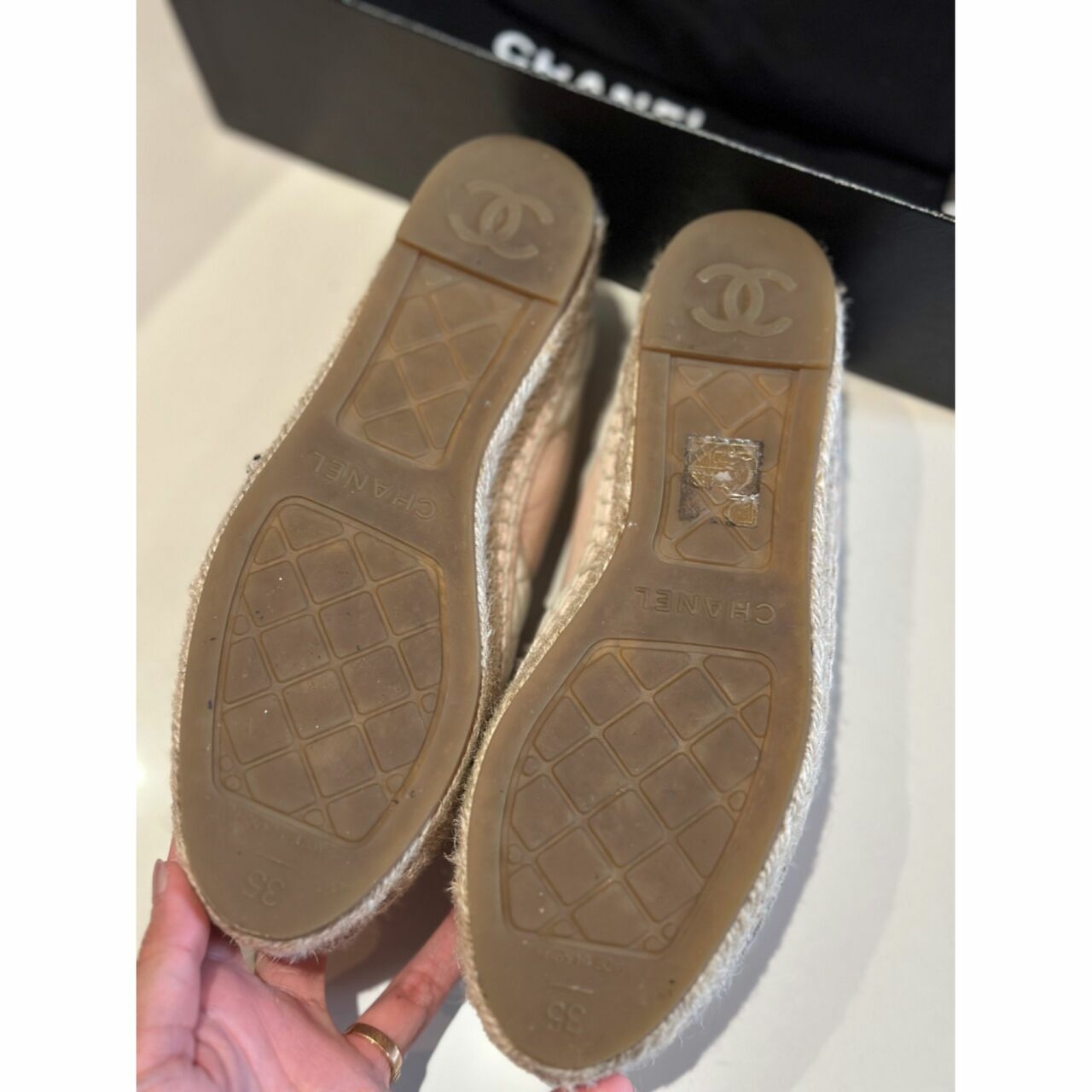 Chanel Pink Quilted Espadrilles