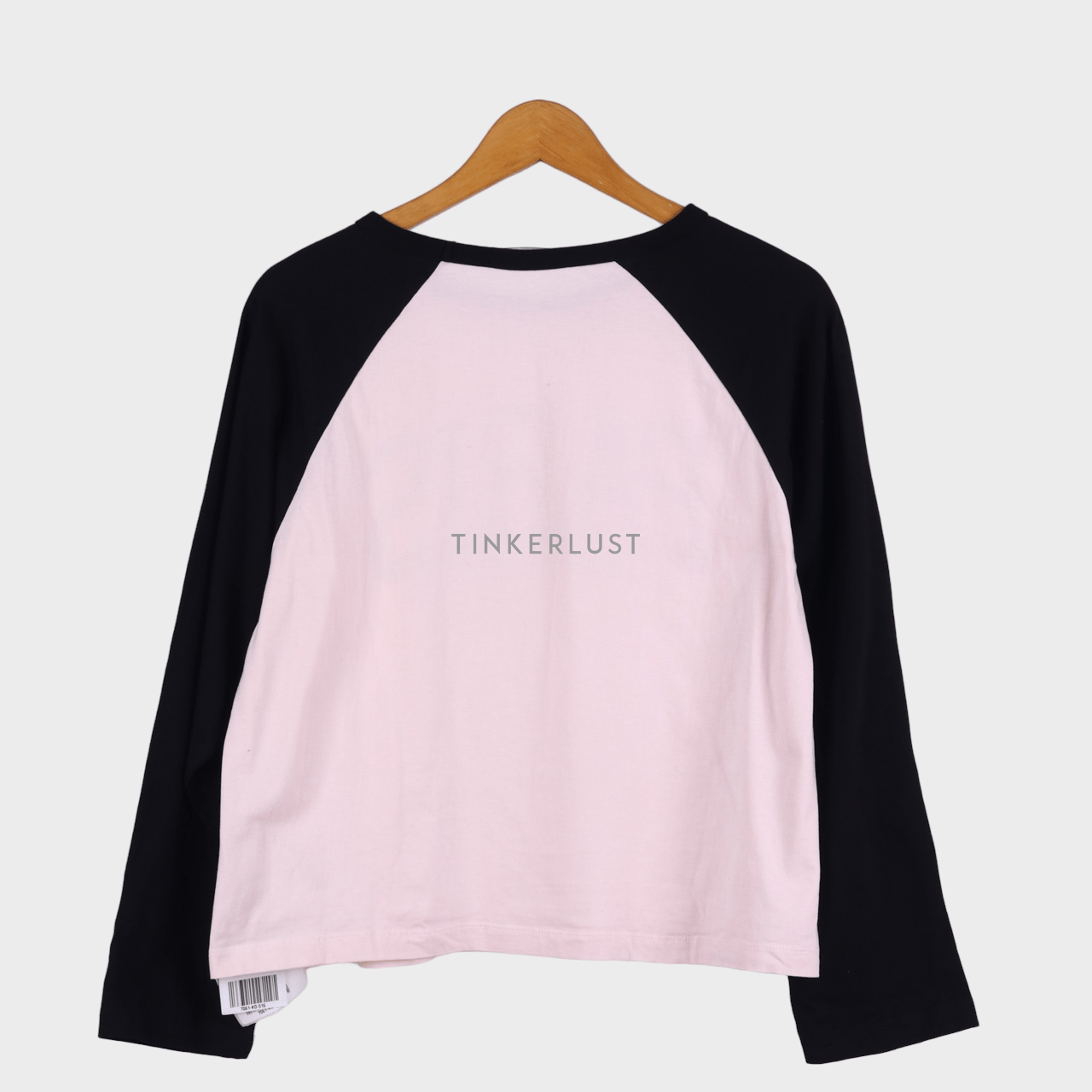 Urban & Co Black & Soft Pink Long Sleeve T-Shirt
