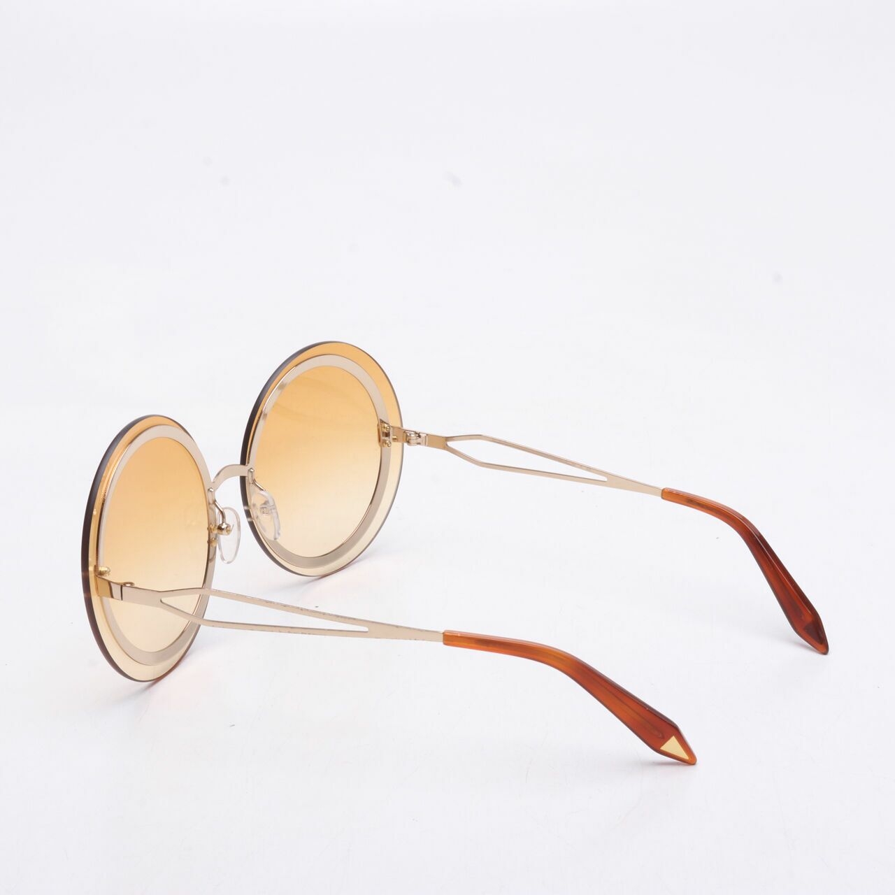 Victoria Beckham Brown Round Sunglasses