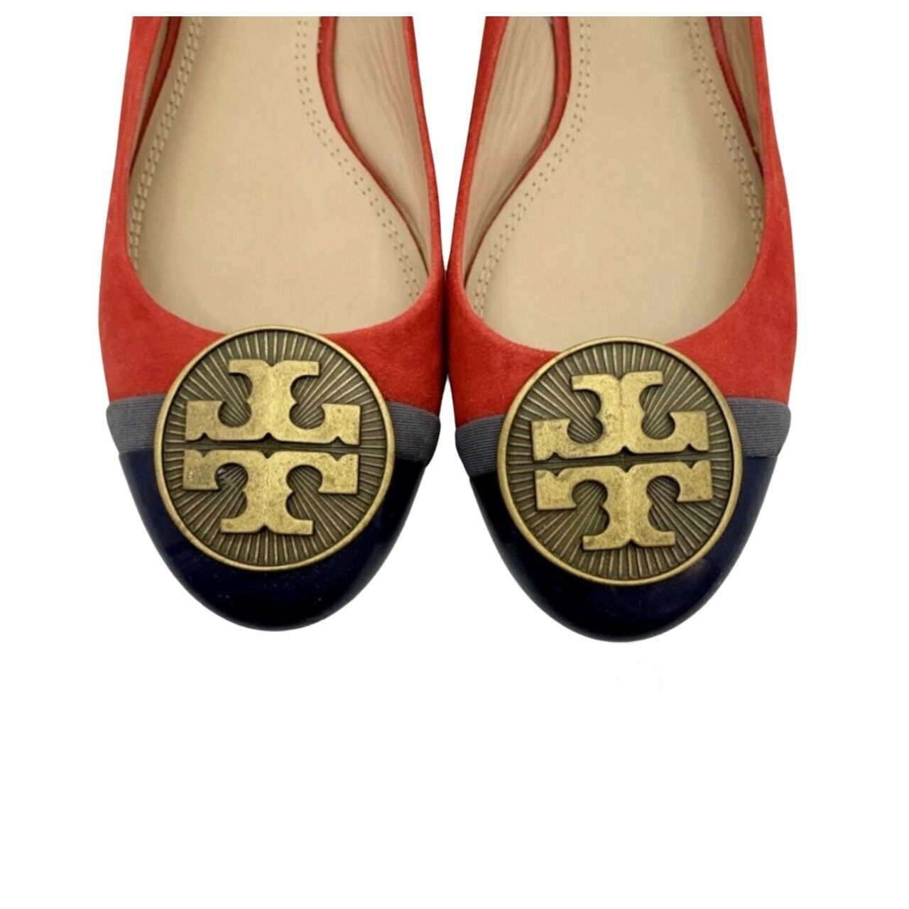 Tory Burch Red Suede Slingback Flats