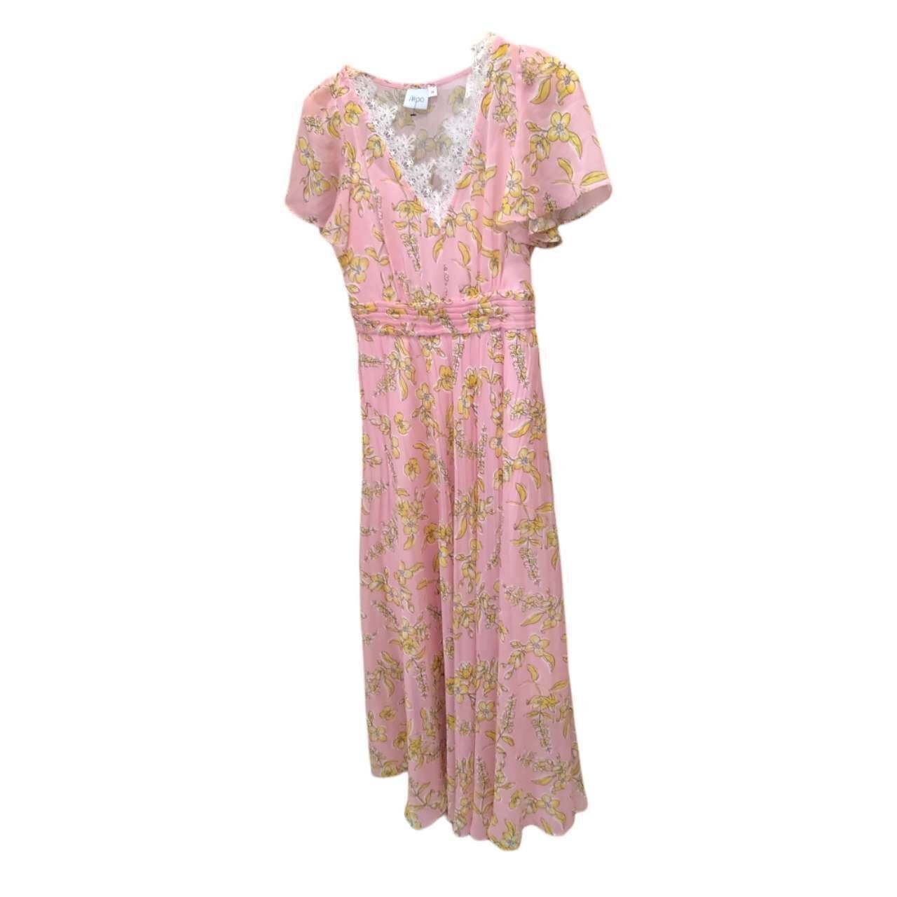 iRoo Pink Floral Midi Dress