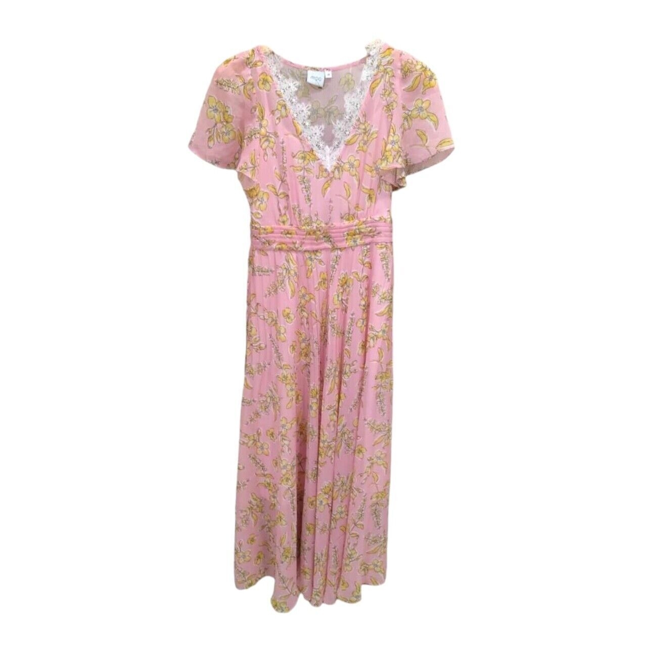 iRoo Pink Floral Midi Dress