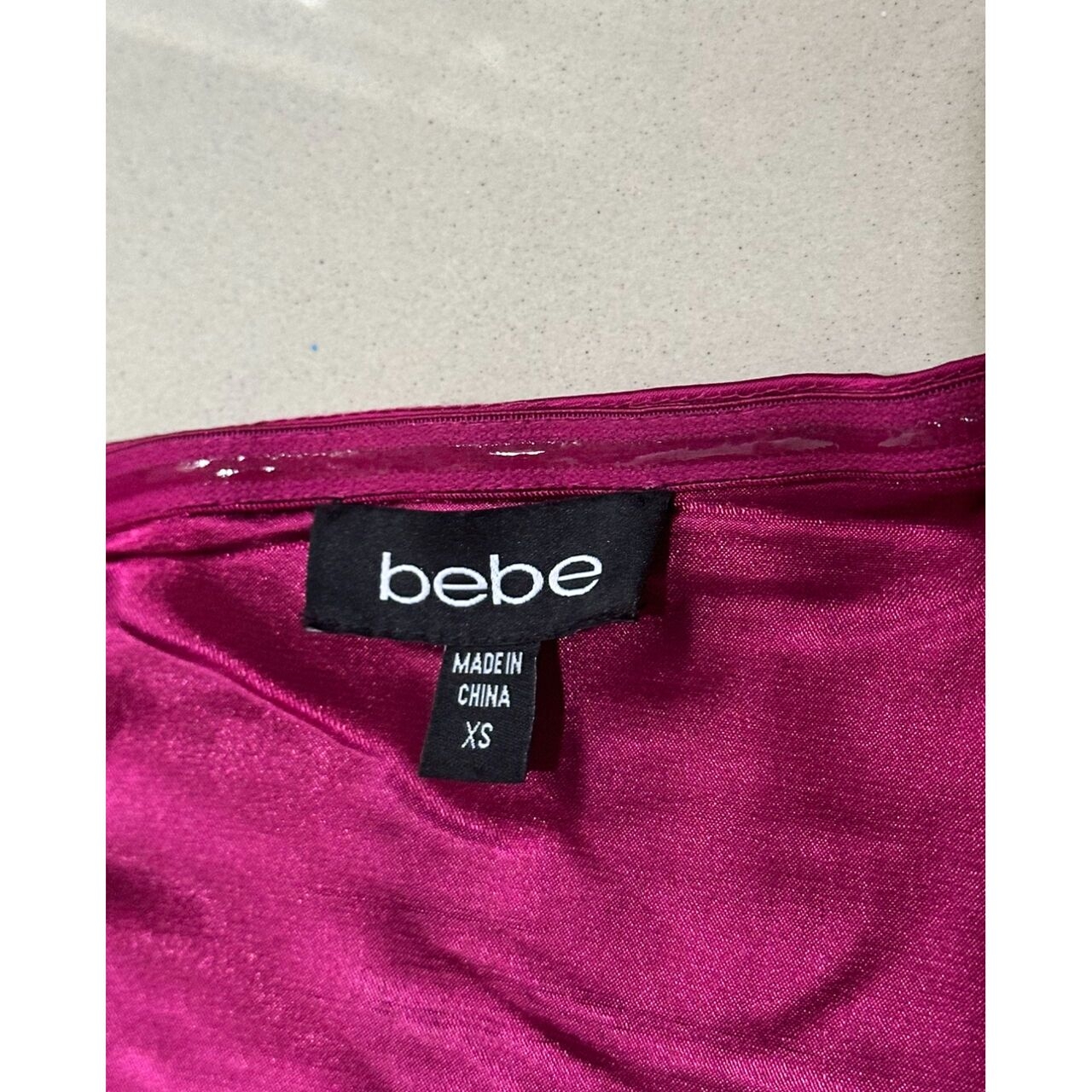 Bebe Silver & Pink Tube Sleeveless