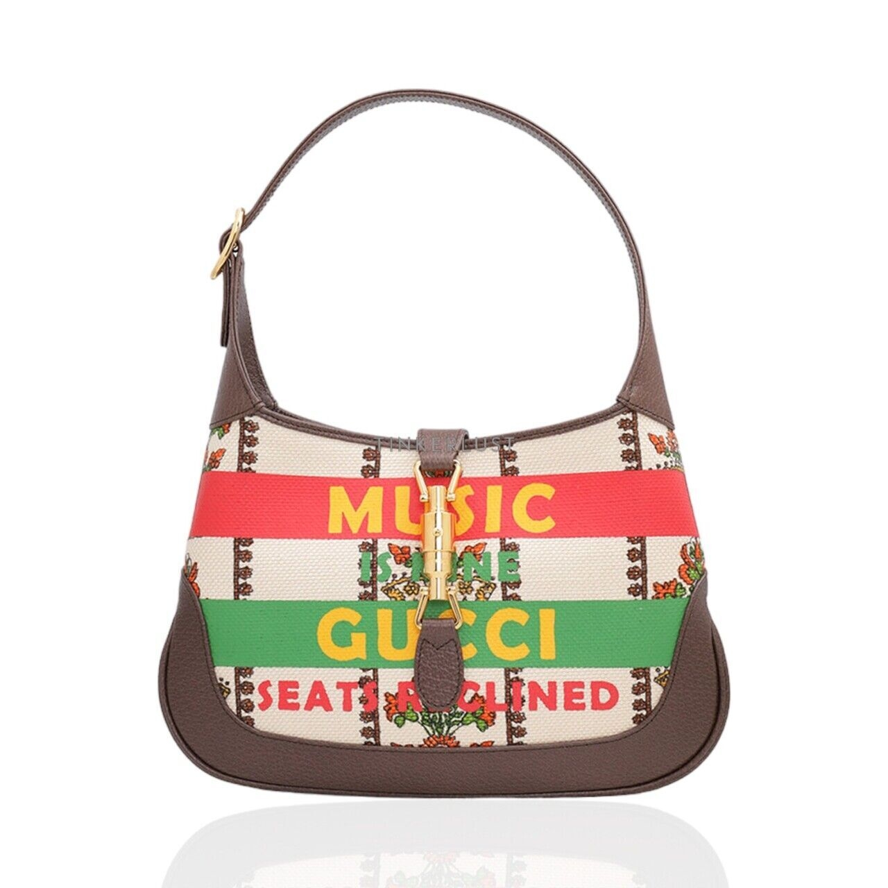 Gucci Small 100 'Music is Mine Gucci Seats Reclined' Jackie 1961 Shoulder Bag in Off White/Ebony Shoulder Bag