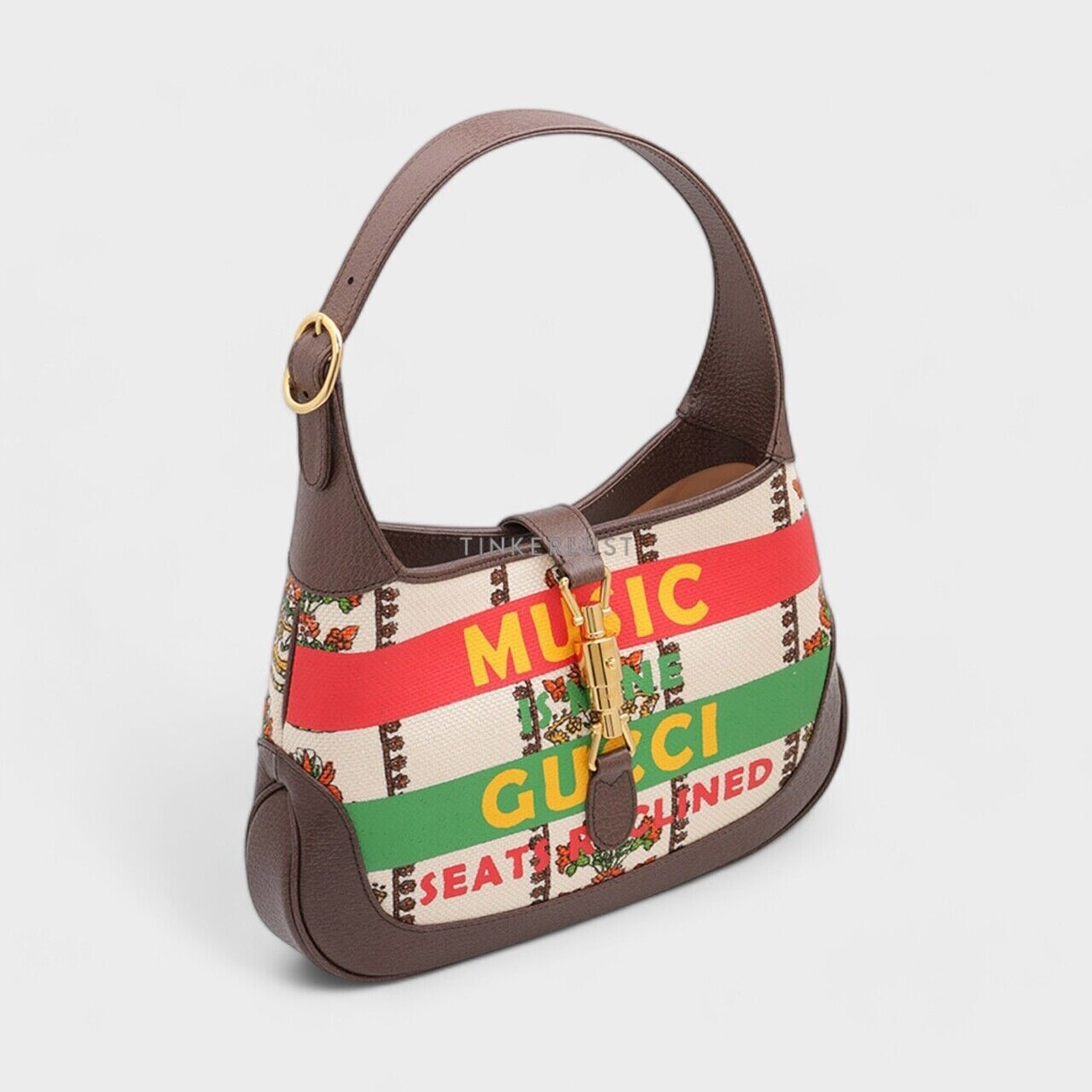 Gucci Small 100 'Music is Mine Gucci Seats Reclined' Jackie 1961 Shoulder Bag in Off White/Ebony Shoulder Bag