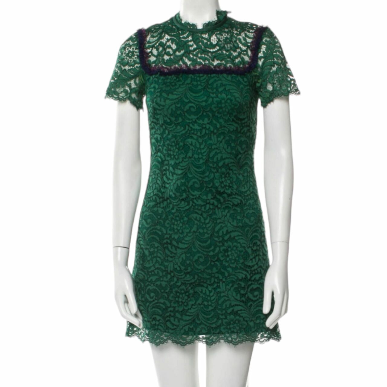 Sandro Green Lace Mini Dress
