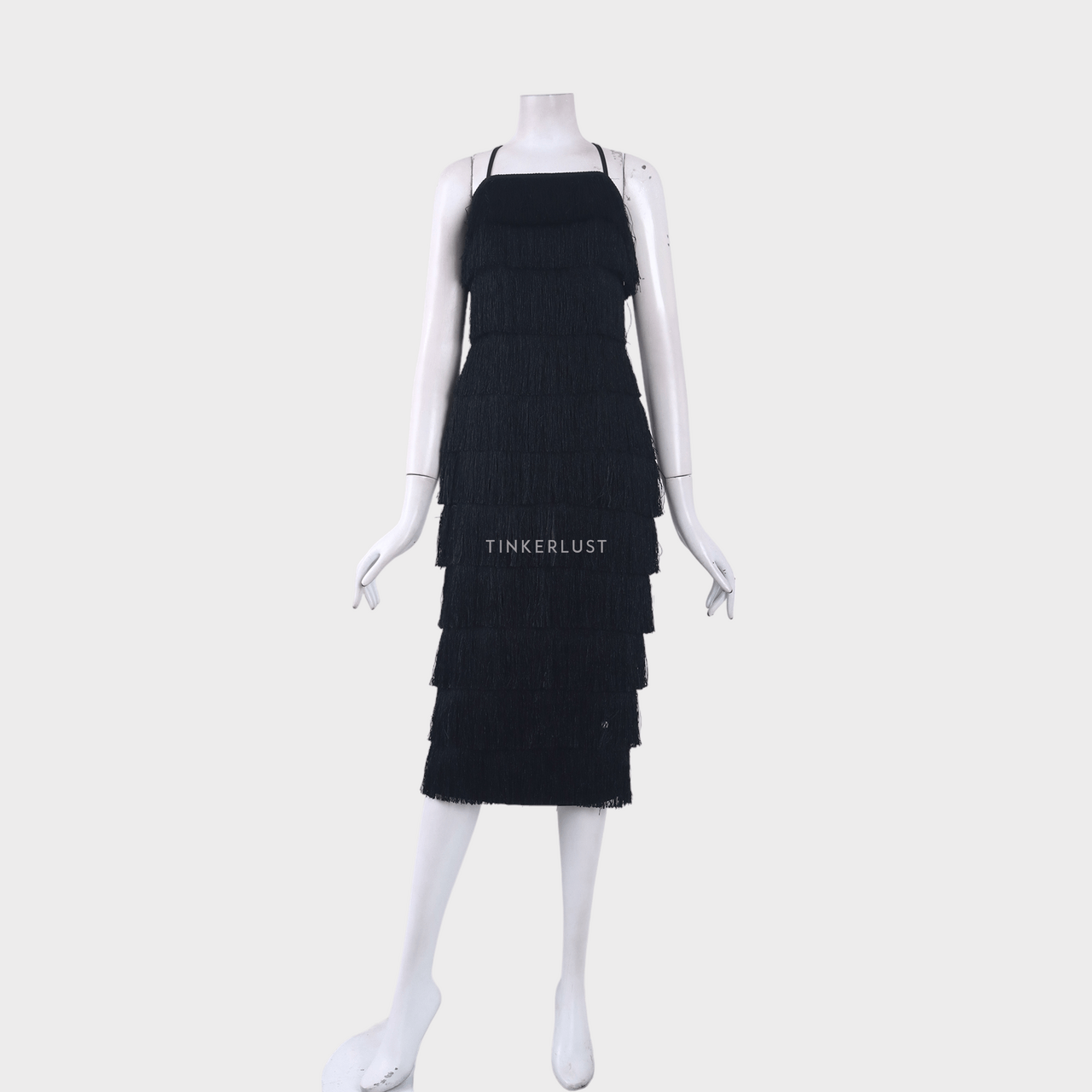 Lavish Alice Black Midi Dress
