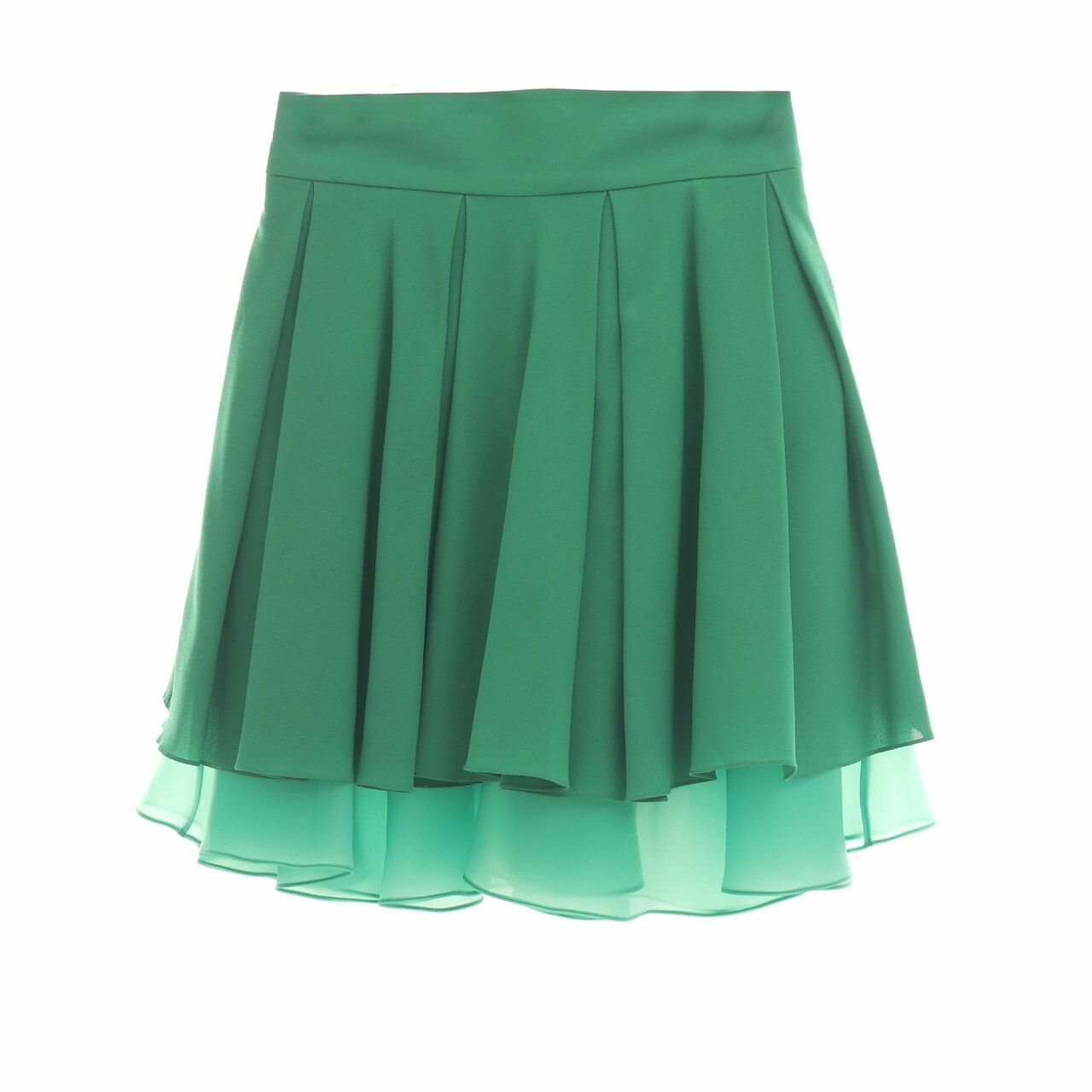 Ardistia New York Green Ruffle Mini Skirt