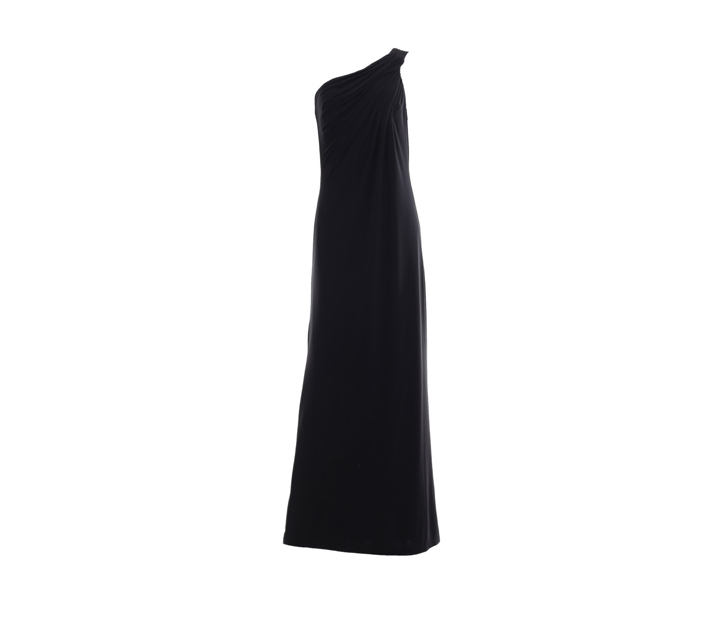 Tadashi Shoji Black One Shoulder Long Dress