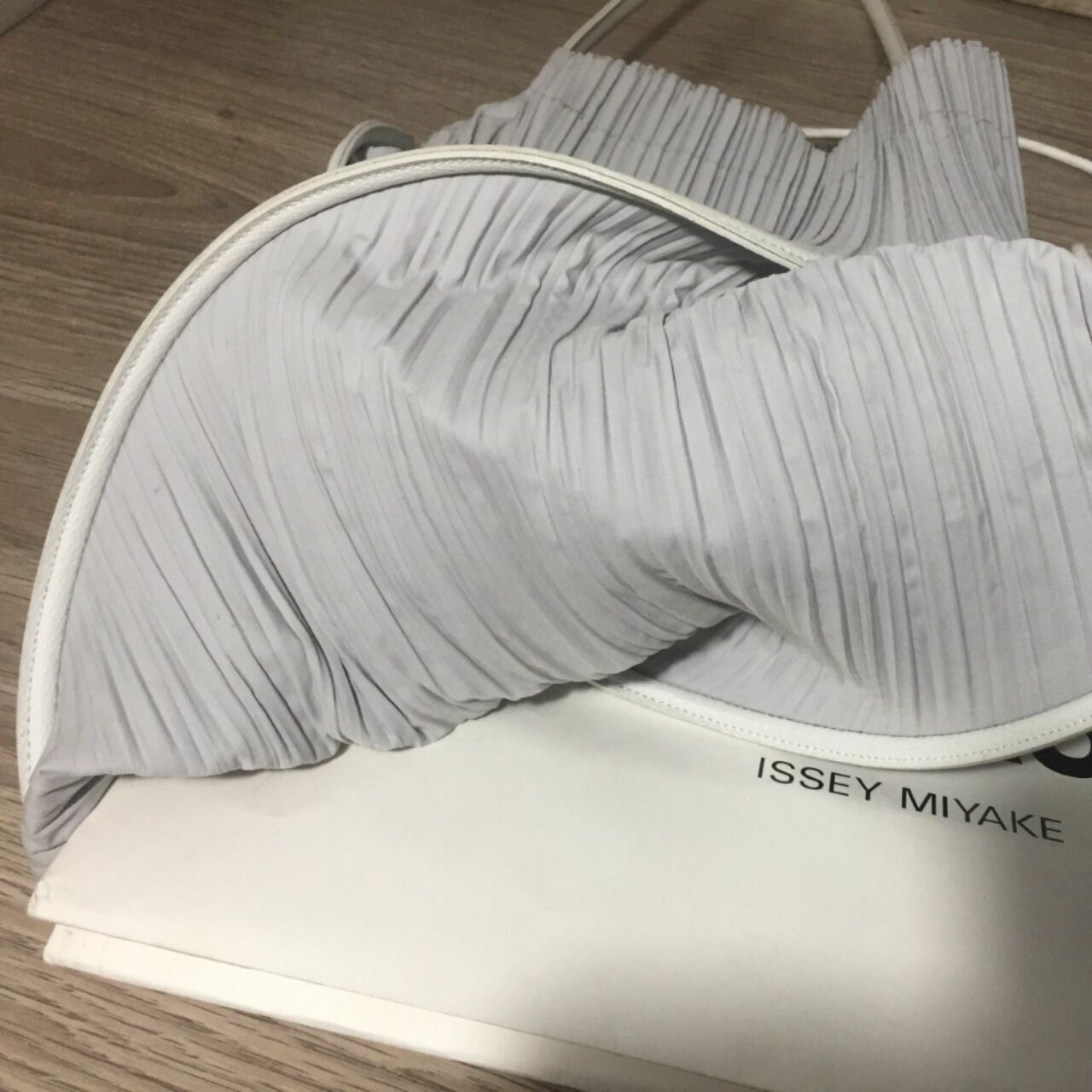 Issey Miyake Pleats Please 17SS One Shoulder Bag Grey Plaid