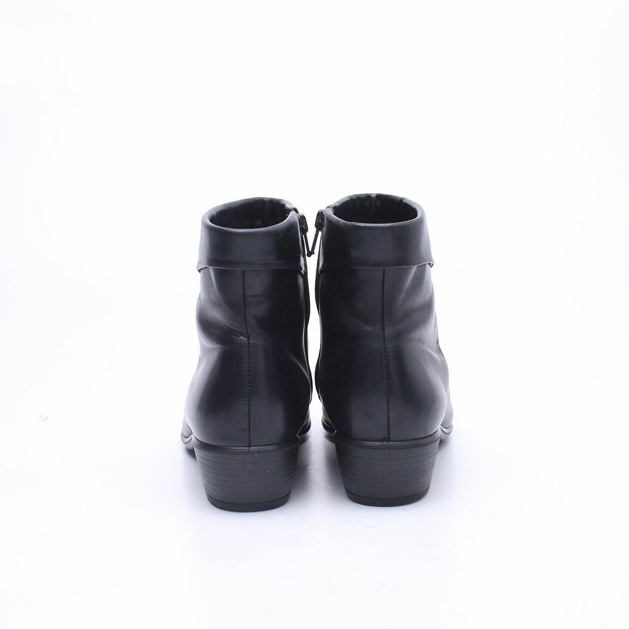 Ecco Black Touch 35 Mid Cut Zip Boots