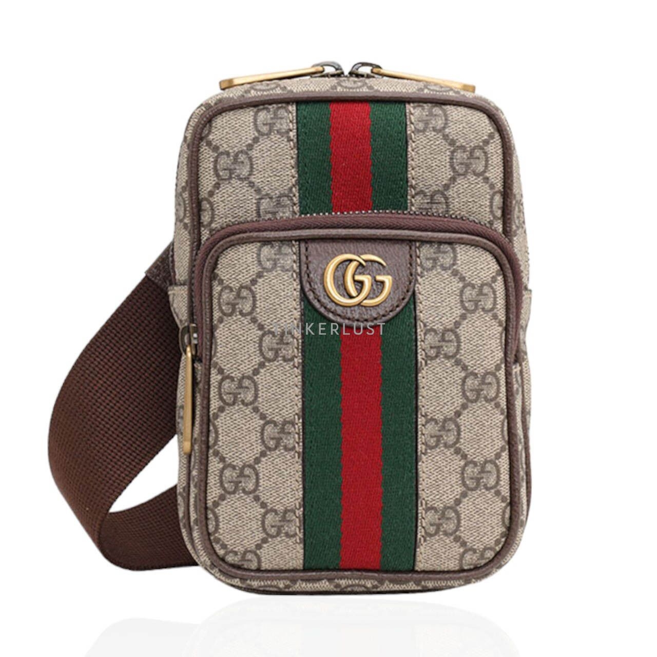 Gucci Mini GG Supreme Ophidia Beige/Ebony Sling Bag