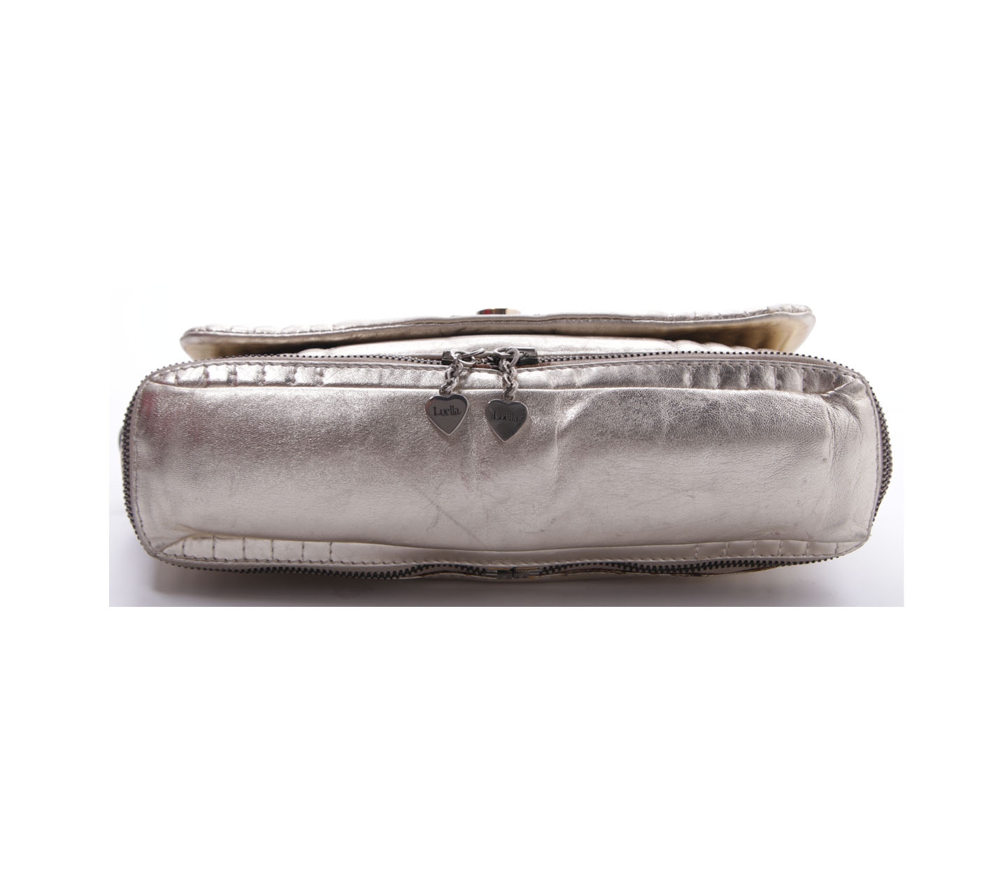 Luella Silver Quilted Shoulder Bag 