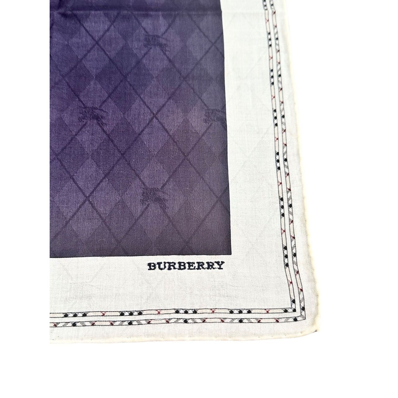 Burberry Purple & Off White Scarf