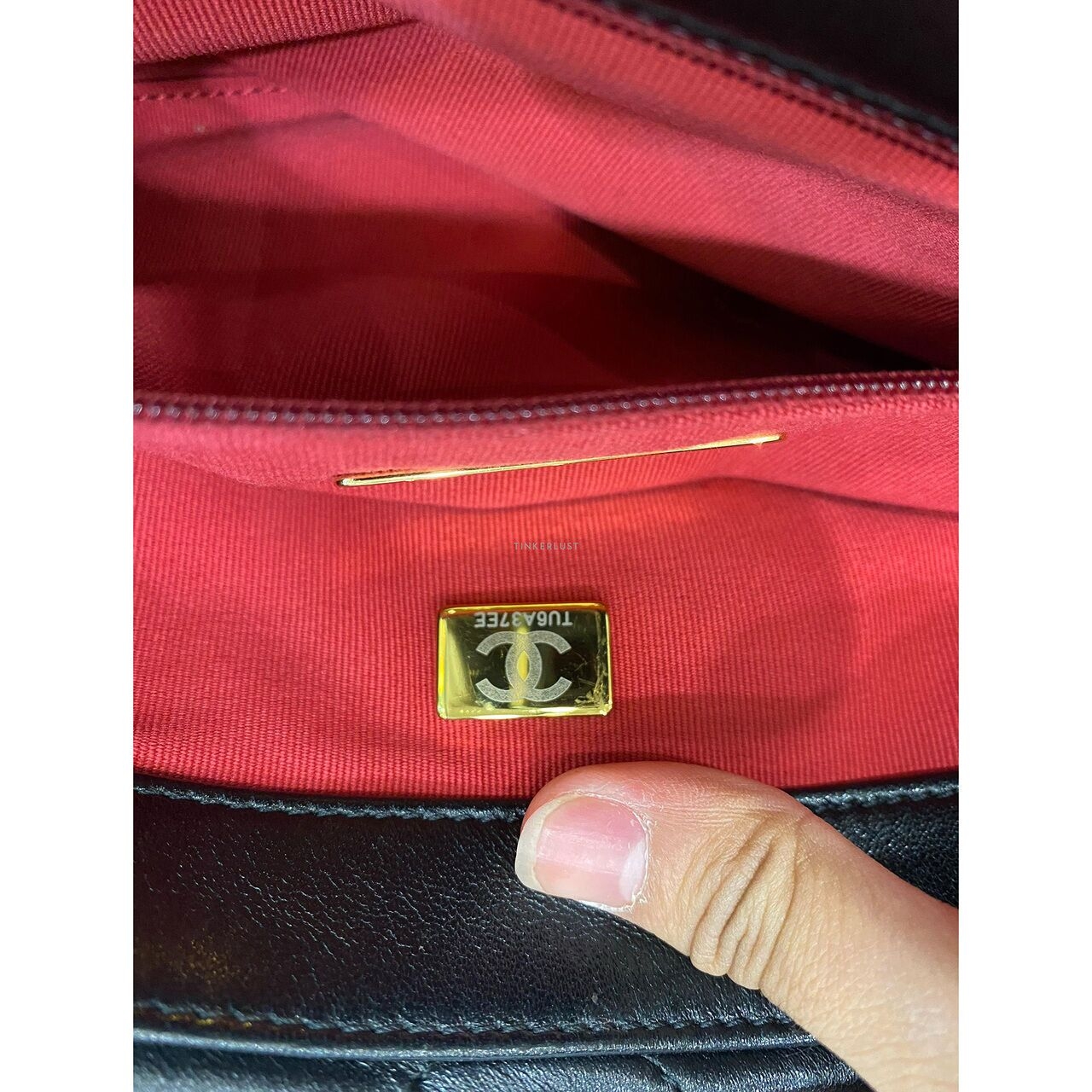 Chanel C19 Black Small SHW Chip Sling Bag