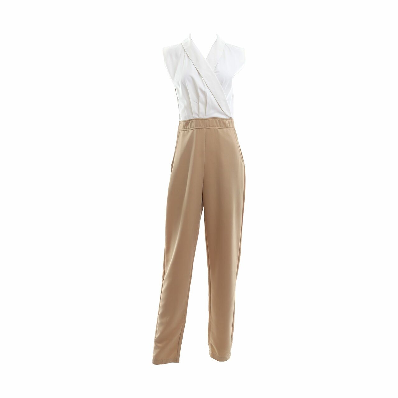 Iconette Closet Brown & Off White Jumpsuit