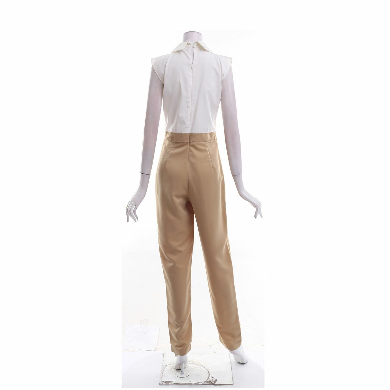 Iconette Closet Brown & Off White Jumpsuit