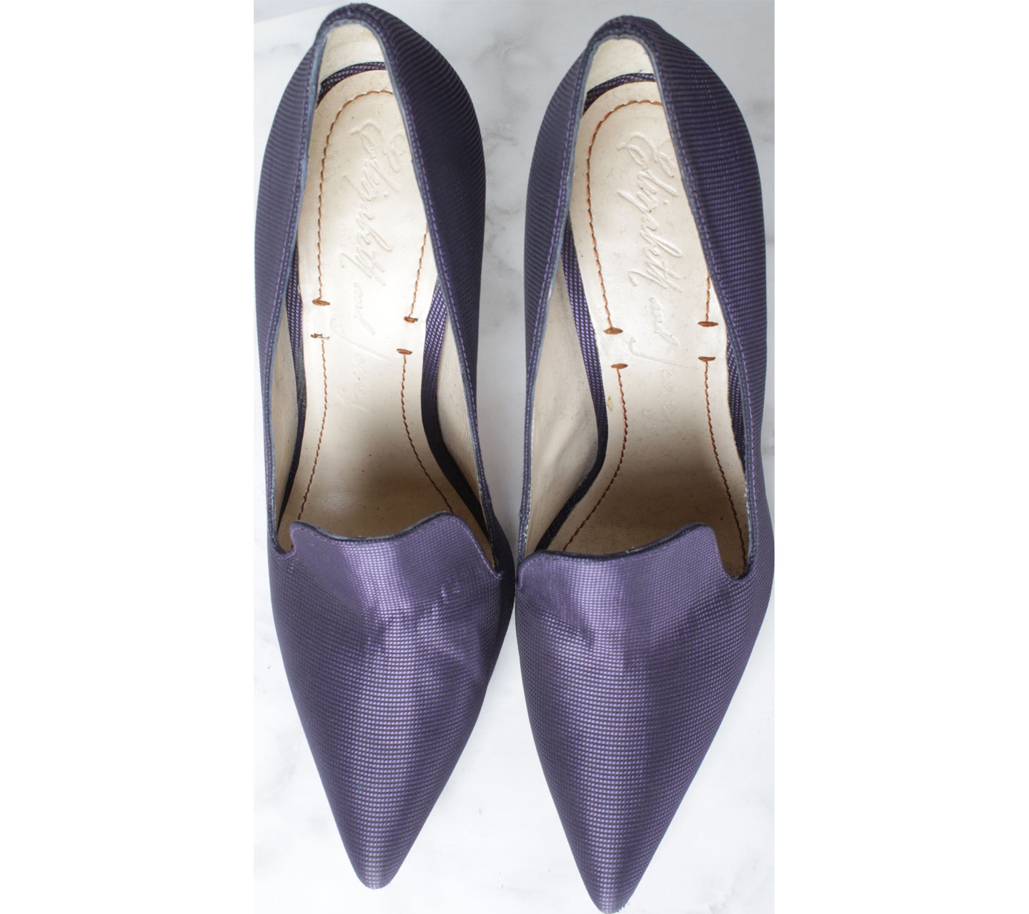 Elizabeth and James Purple Heels
