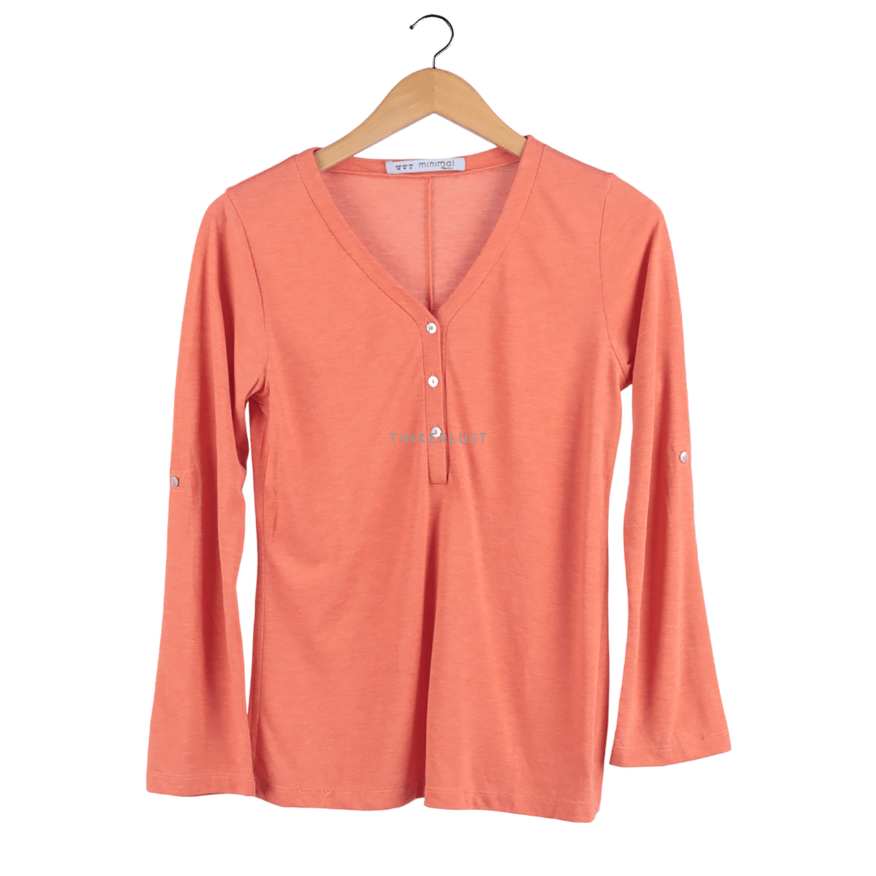 Minimal Orange Long Sleeve T-Shirt