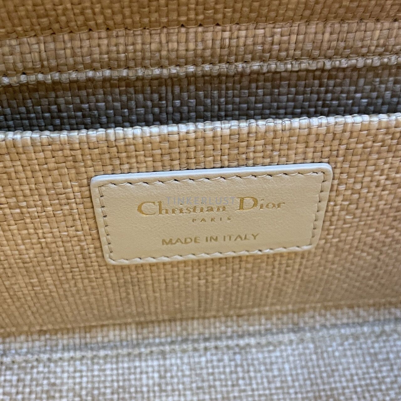 Christian Dior Lady D-Joy Nude Canvas CD Logo Small Satchel Bag