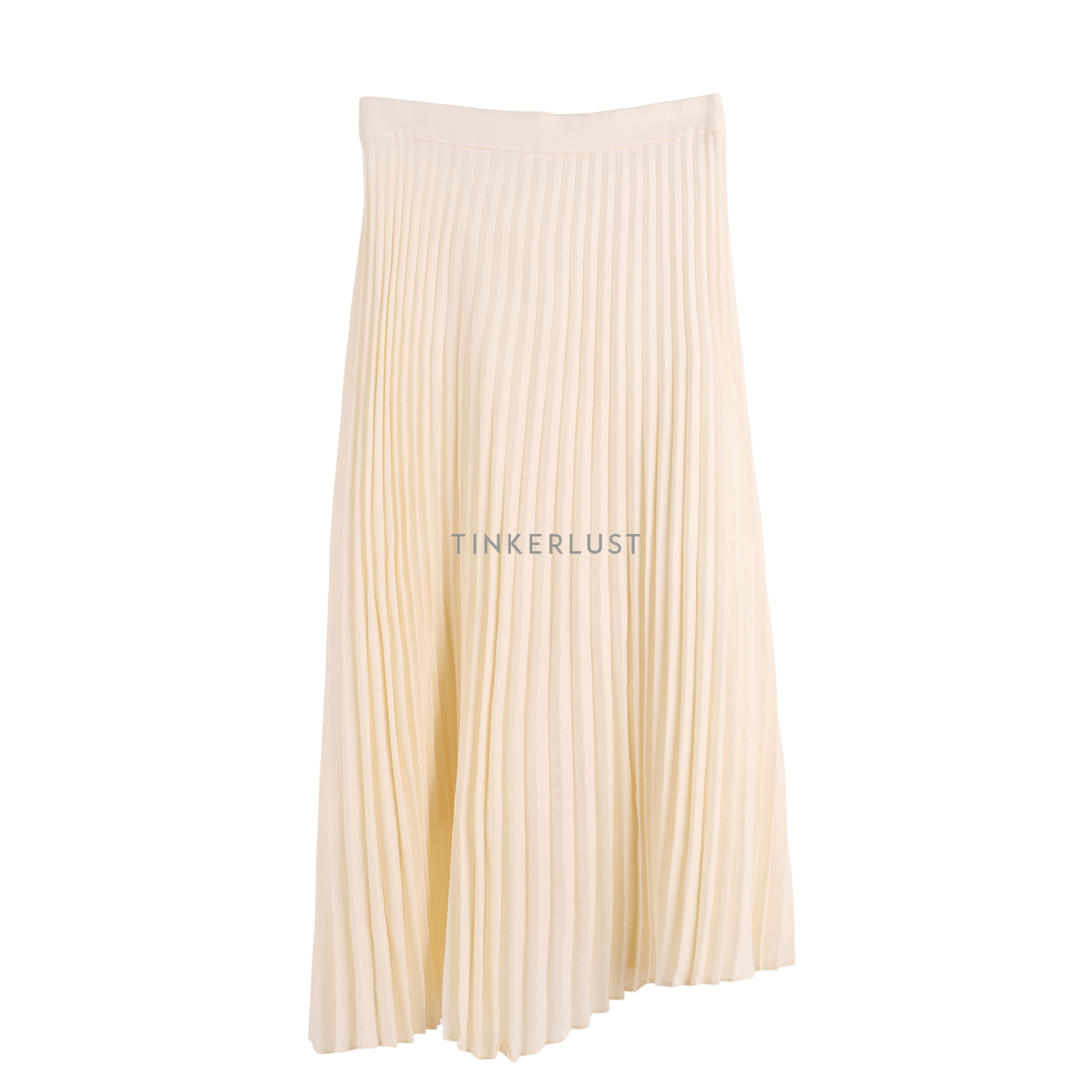 MARLEN Cream Pleats Midi Skirt