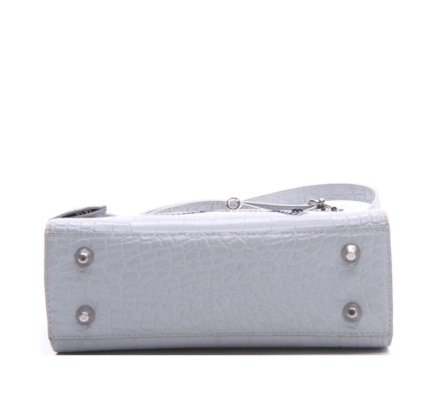 Play No More Grey Sequin Leather Satchel