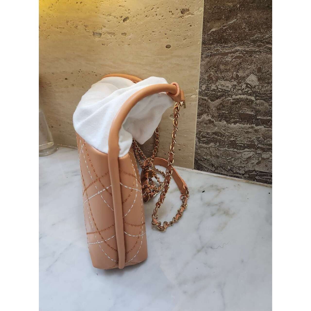 Pedro Orange & White Organic Shoulder Bag
