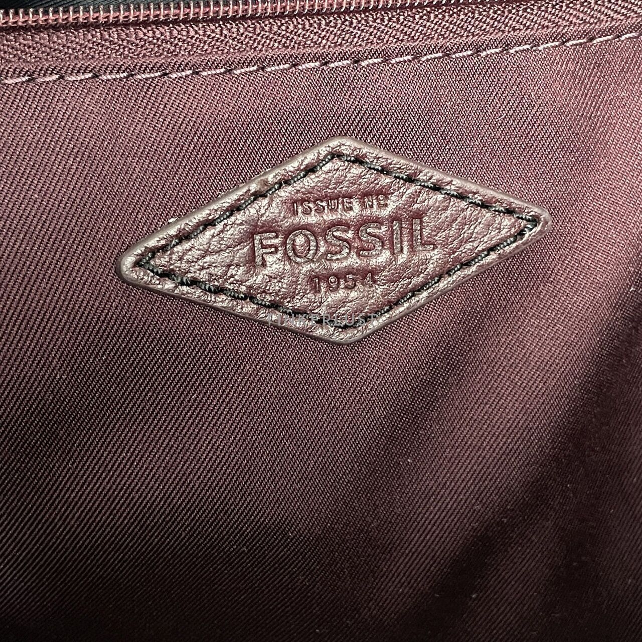 Fossil Lauren Maroon Multi Satchel Bag