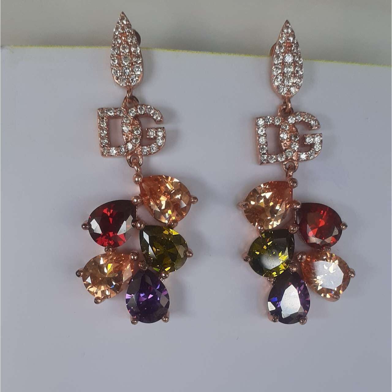 Dolce & Gabbana Multicolour Crystal Earrings Perhiasan