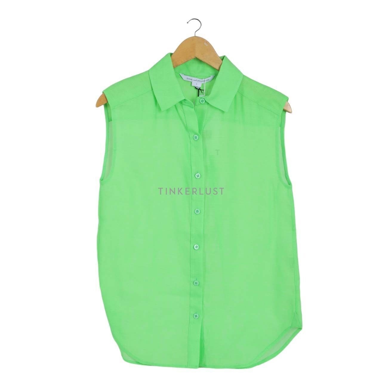Diane von Furstenberg Green Neon Shirt Sleeveless