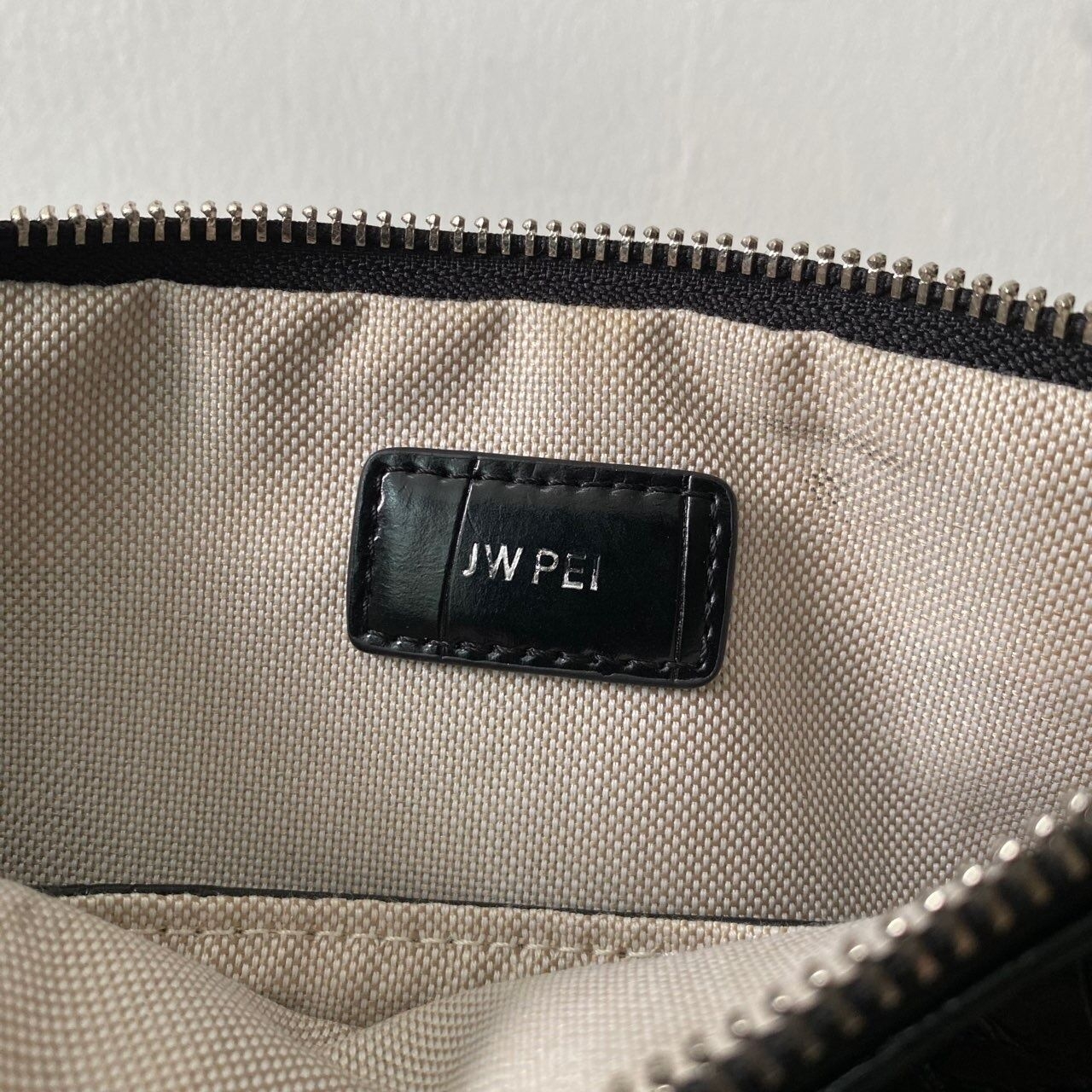 JW PEI Eva Shoulder Bag in Black Croc