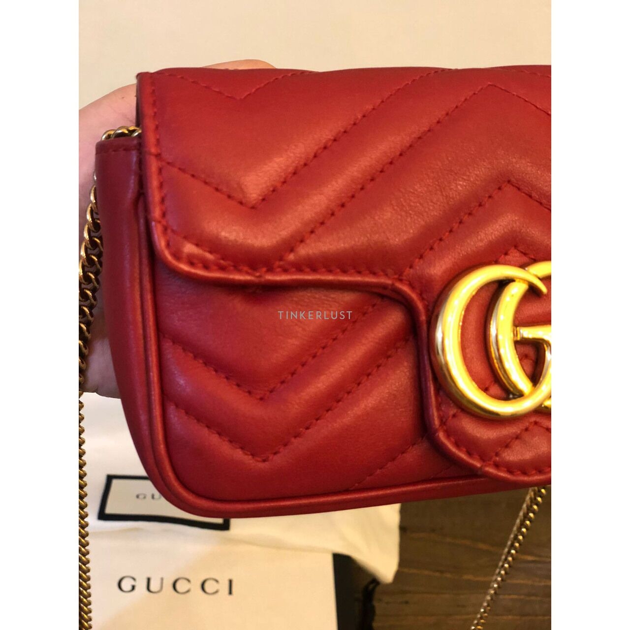Gucci GG Marmont Red Super Mini 2021 Sling Bag