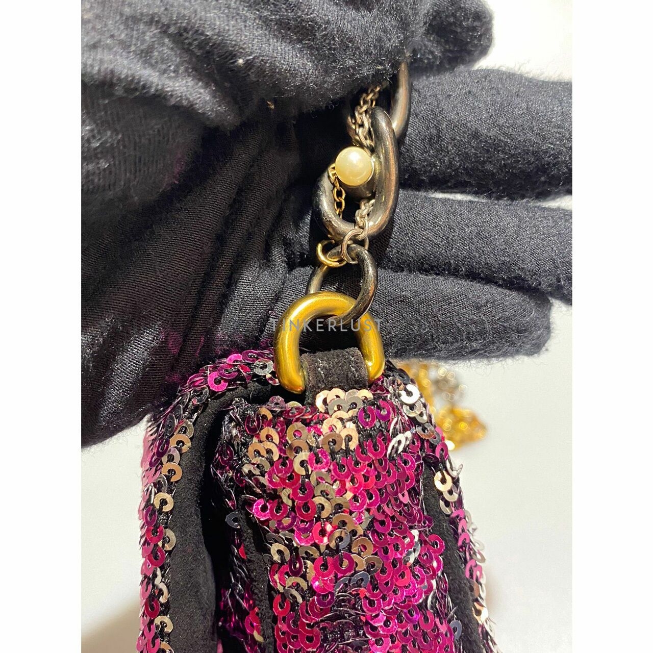 Dolce & Gabbana Miss Charles Sequined Mini Evening Shoulder Bag