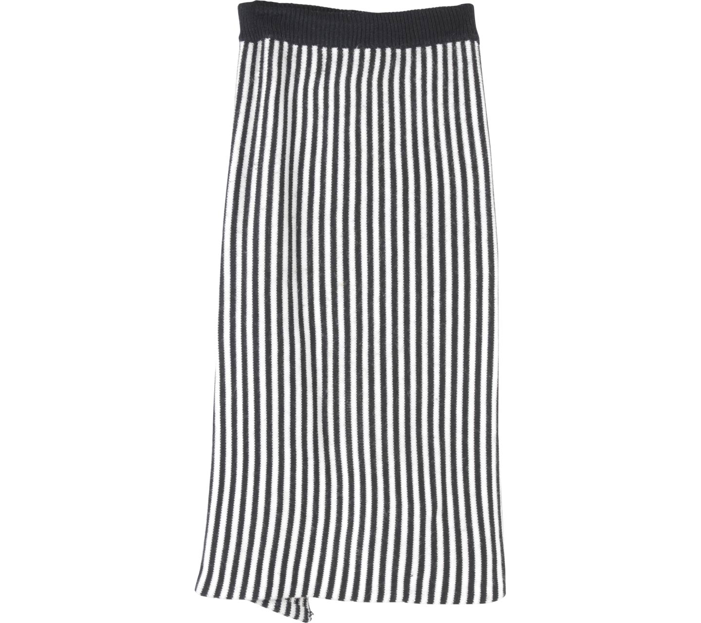 Endless Rose Black And White Striped Back Slit Skirt