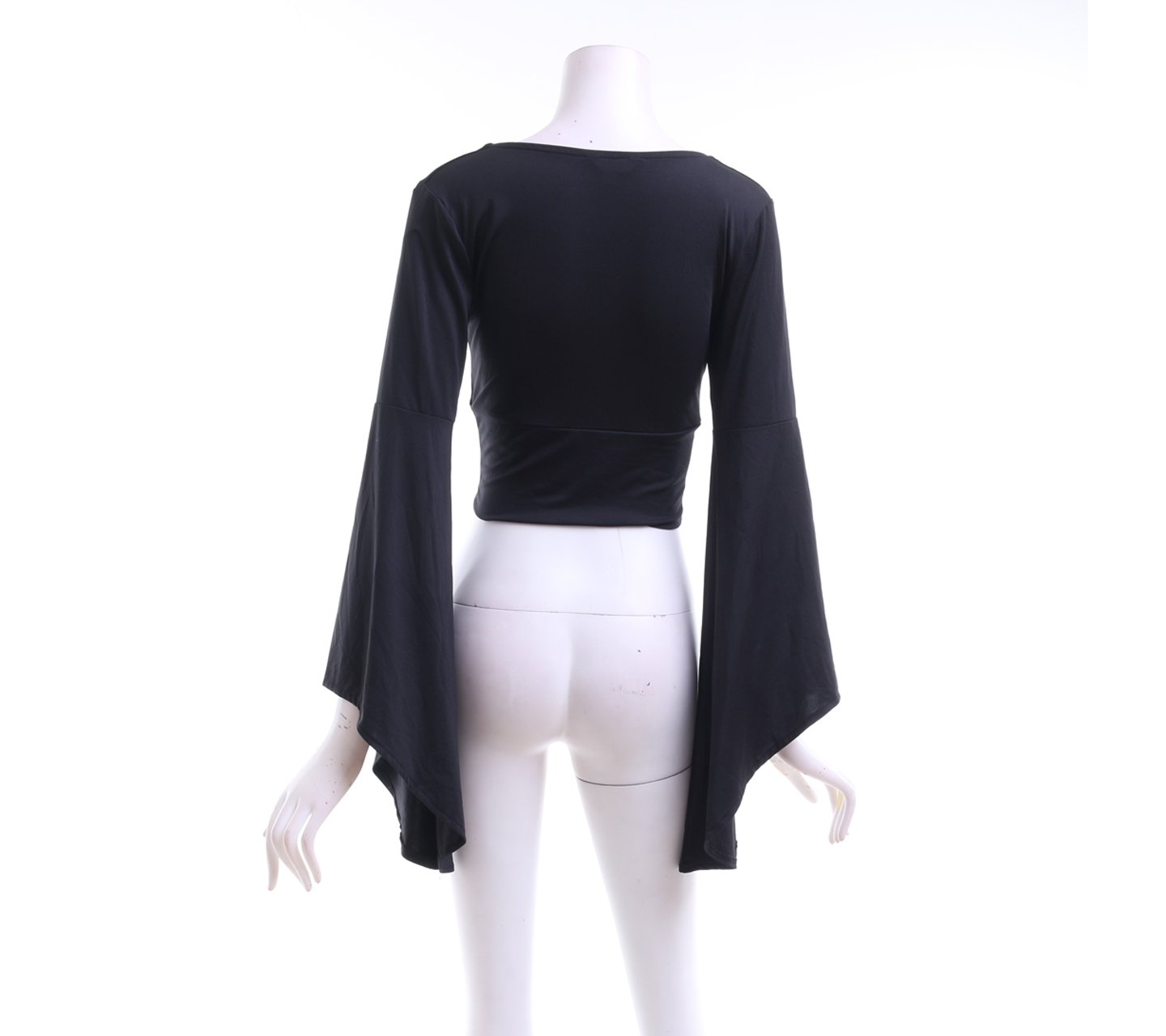 Haoduoyi Black Cropped Blouse