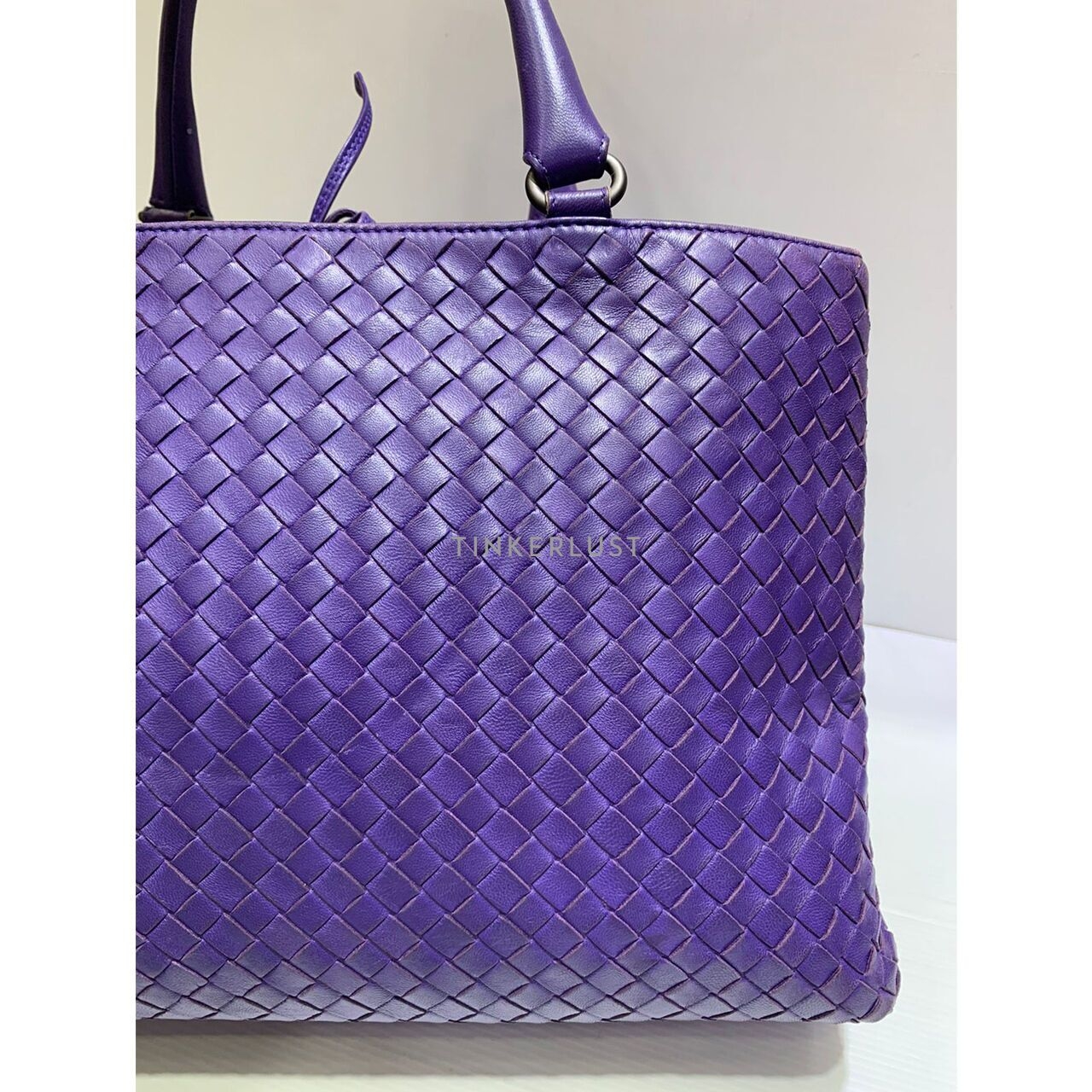 Bottega Veneta Intrecciato Leather Purple 2009 Handbag
