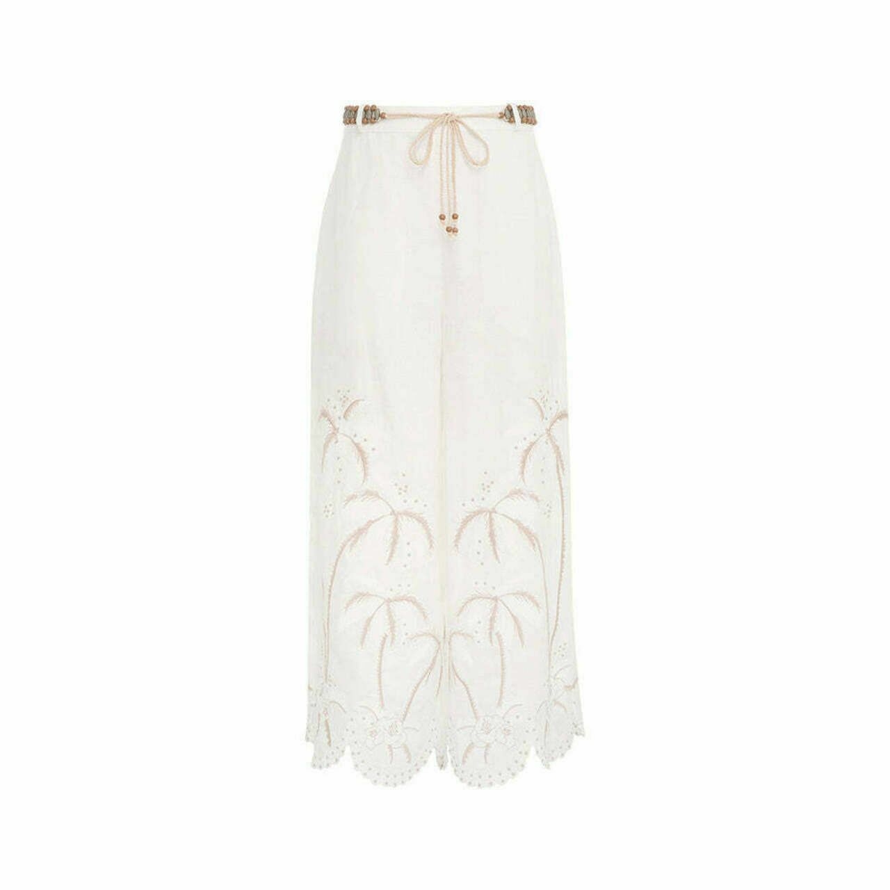 Zimmermann Lyre Embroidered Pants Ivory