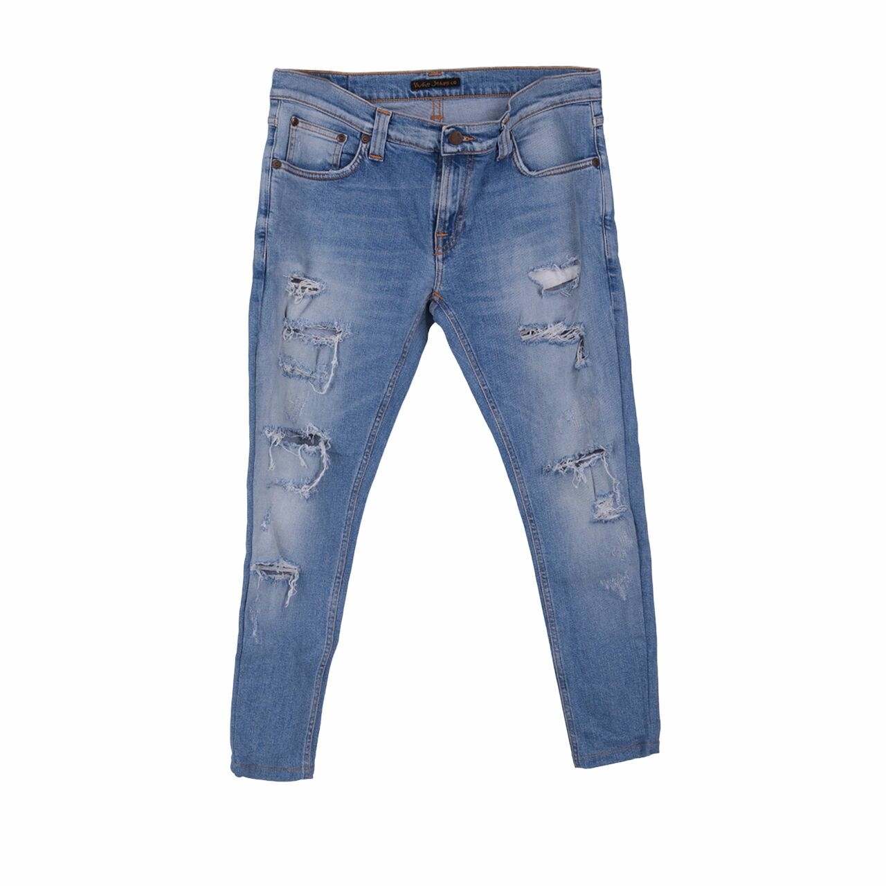 Nudie Jeans Blue Repped Long Pants