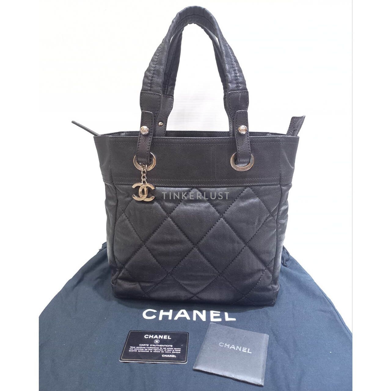 Chanel Biaritz PM Black Metalic SHW #11 2010 Tote Bag