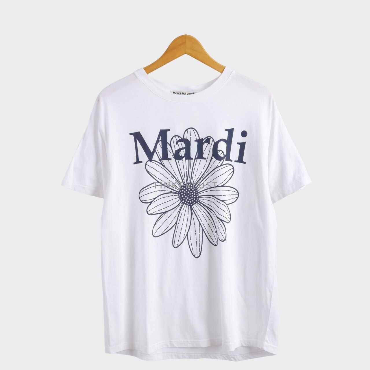 Mardi Mercredi Flower Logo White Cotton T-Shirt
