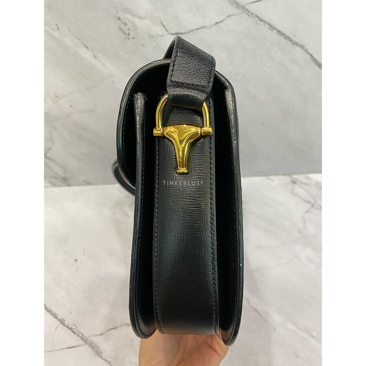 Gucci Horsebit Medium Black GHW Shoulder Bag