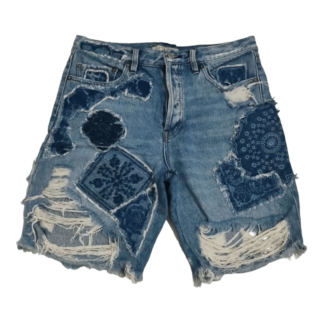 Free People Blue Ripped Short Pants