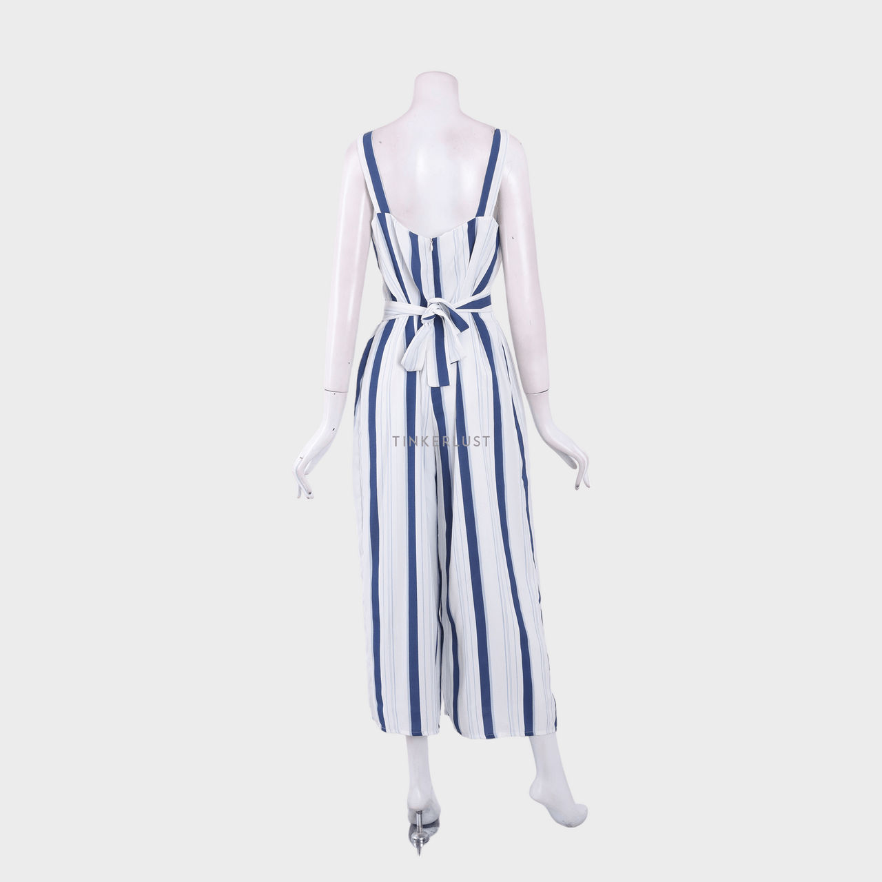 The Editor's Market Navy & White Stripes Jumpsuit