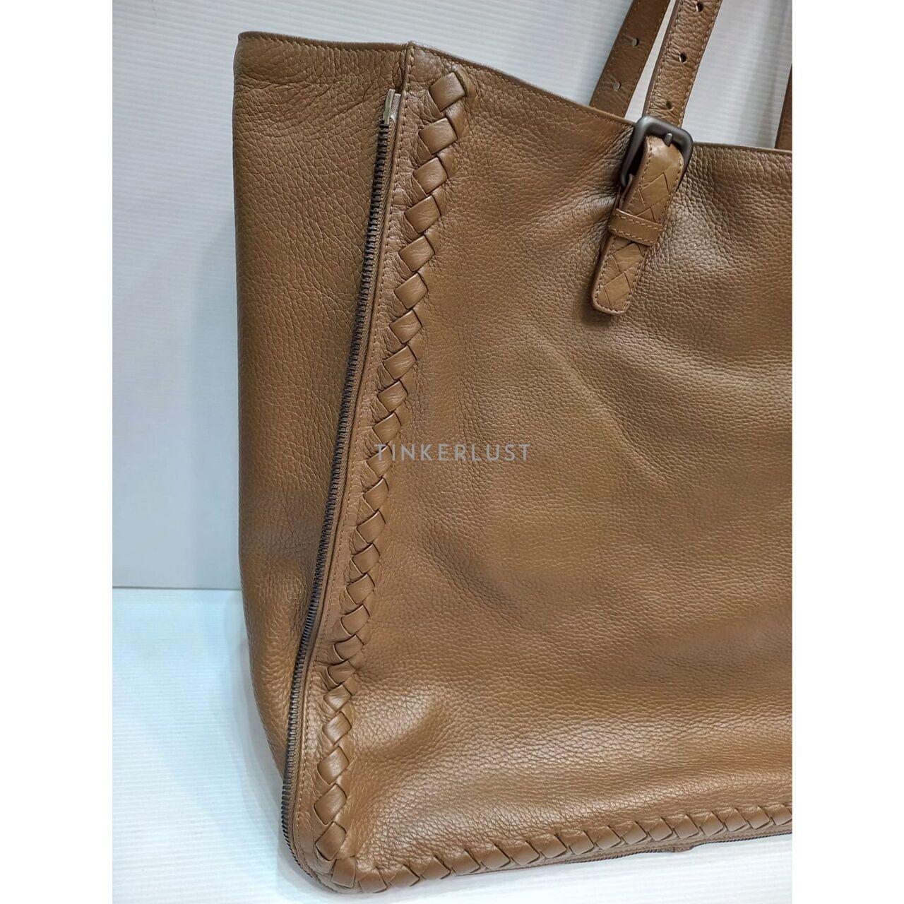 Bottega Veneta Intrecciato leather Dark Brown Tote Bag 