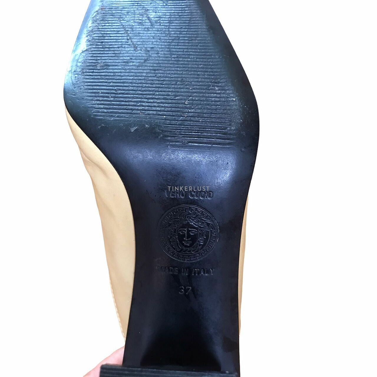 Gianni Versace Nude Leather Heels